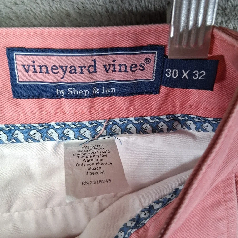 Vineyard Vines Club Pants Men‎ Size 30x32 Pink Straight Leg Chino Preppy